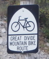 The only sign for the Great Divide Mountain Bike Route (GDMBR) that we have ever seen.